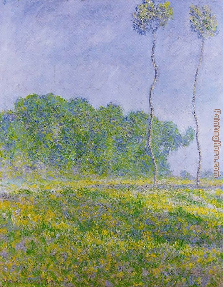 Spring Landscape painting - Claude Monet Spring Landscape art painting